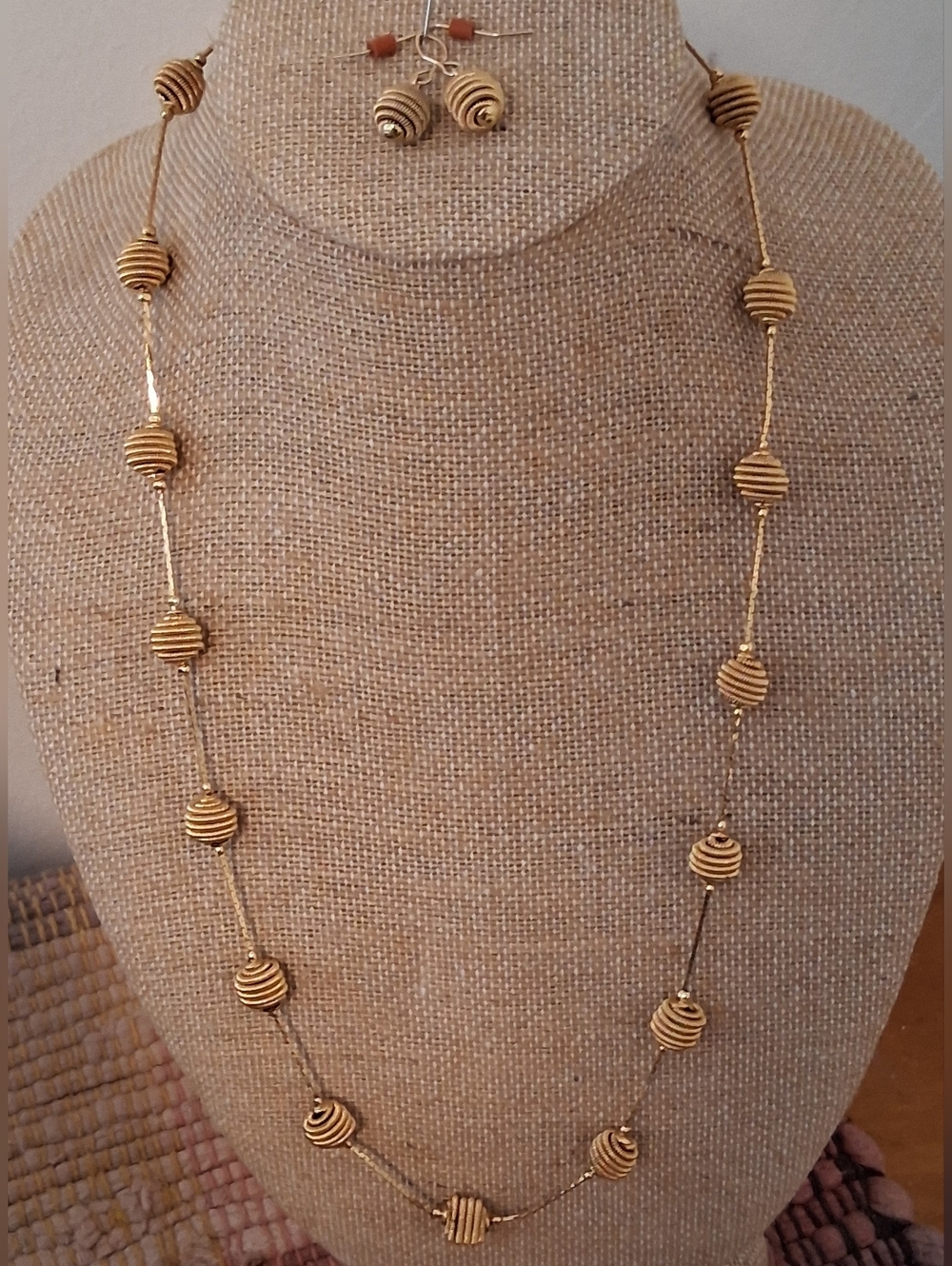 TRIFARI Mesh Bead  Necklace/ Earrings Set -